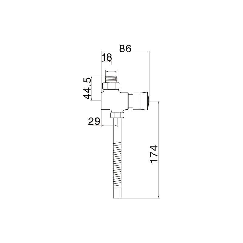 Push button flush valve