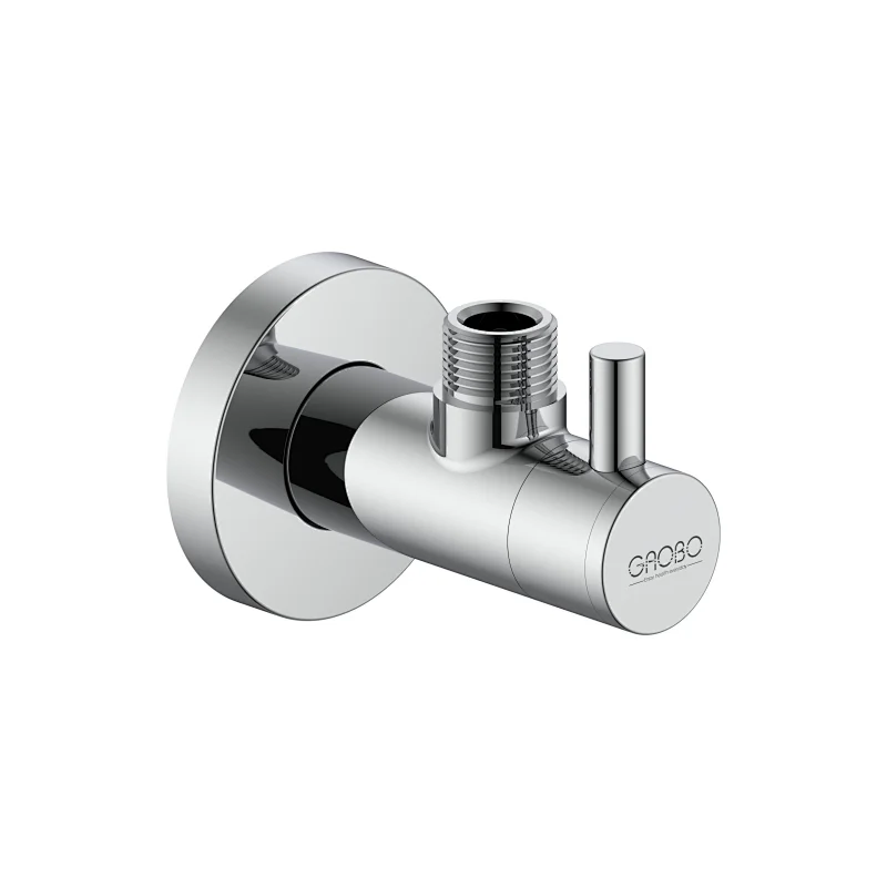 Ceramic cartridge angle valve with filter