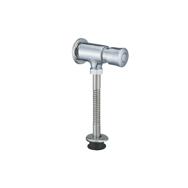 Push button flush valve
