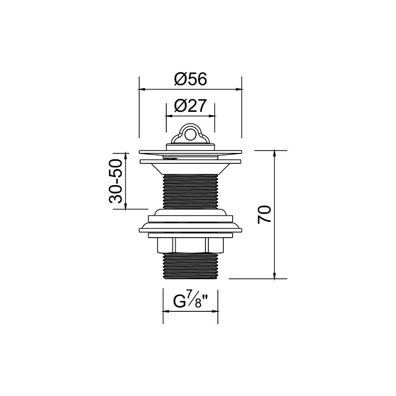 Plug wash basin waste