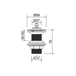 Plug wash basin waste