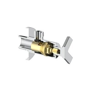 Ceramic cartridge anglevalve