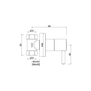 Concealed check valve