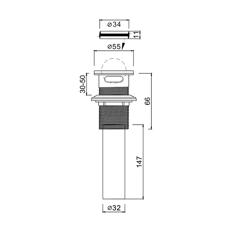 Rotating cover wash basin waste