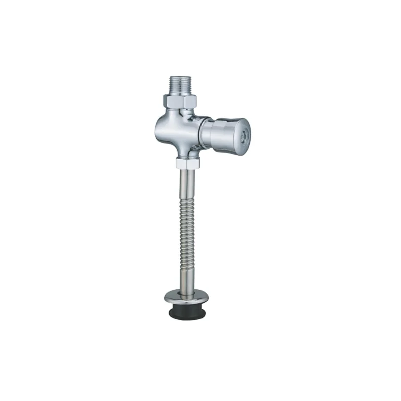 Push button flush valve