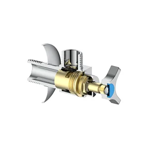 Ceramic cartridge anglevalve