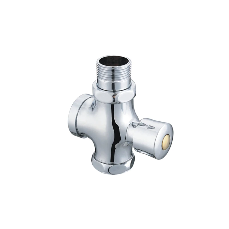 Push button flush valve