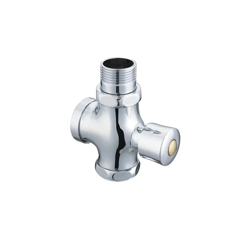 Push button flush valve