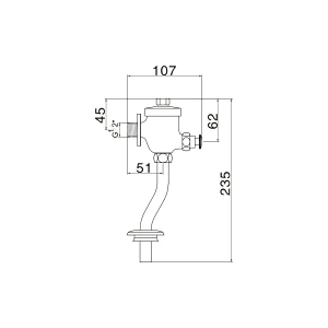 Push button flush valve