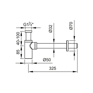 Contmporary square bottle trap