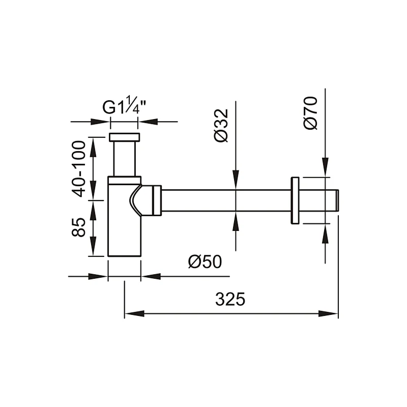 Contmporary square bottle trap