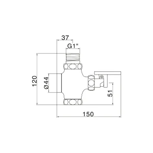 Push button flush valve