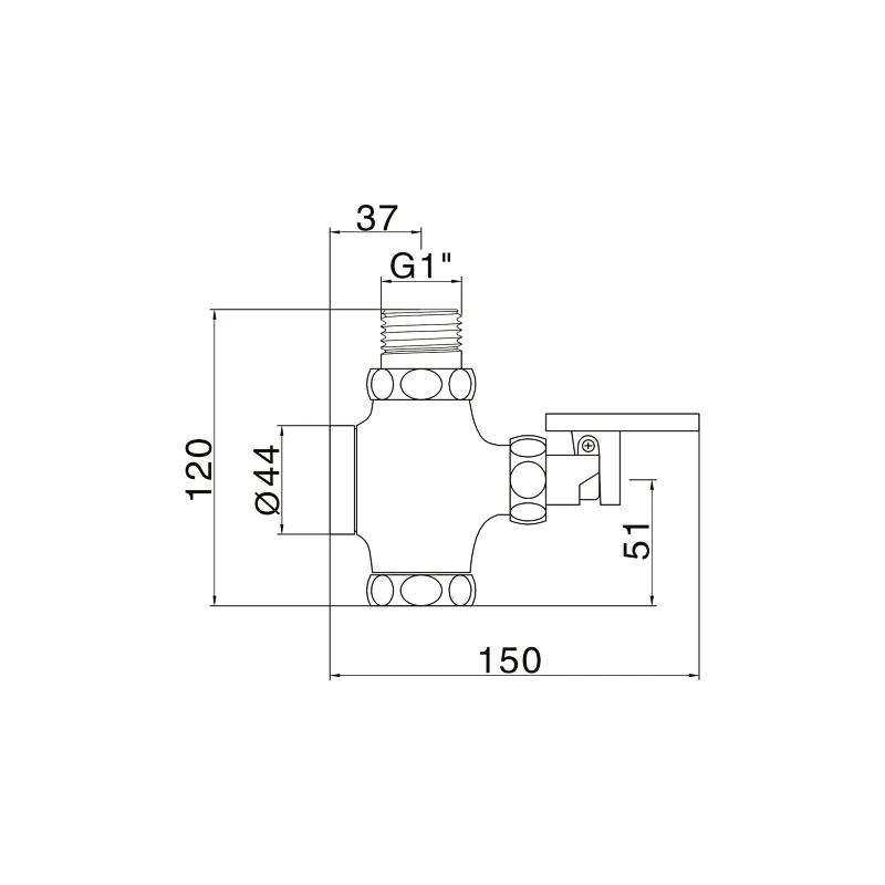 Push button flush valve