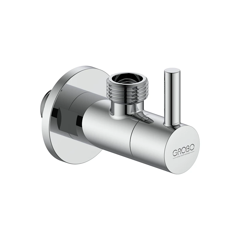 Ceramic cartridge angle valve with filter