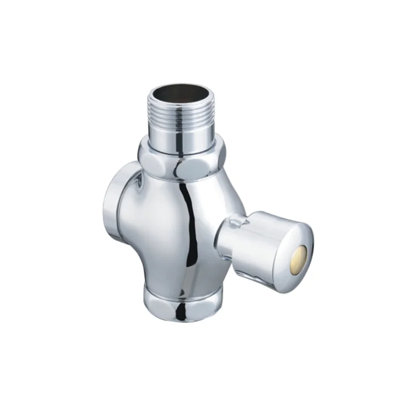 Push button flush valve