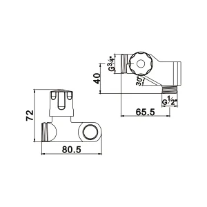 Compression angle valve