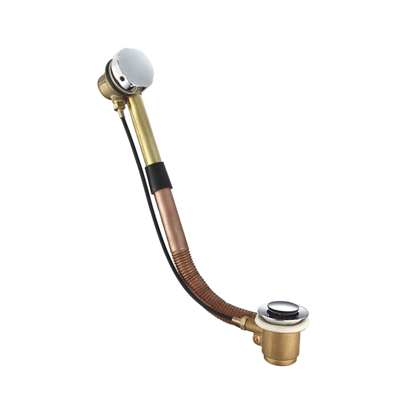 Brass bath waste copper corrugated hose