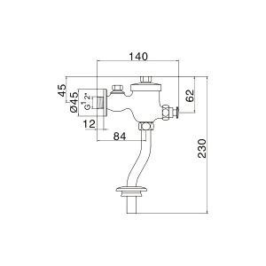 Push button flush valve
