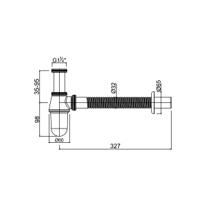 Contmporary square bottle trap