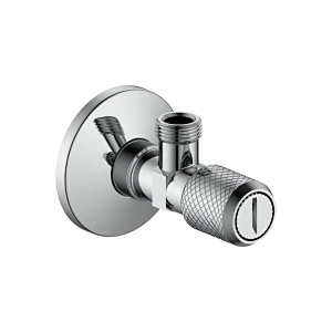 Ceramic cartridge angle valve with filter