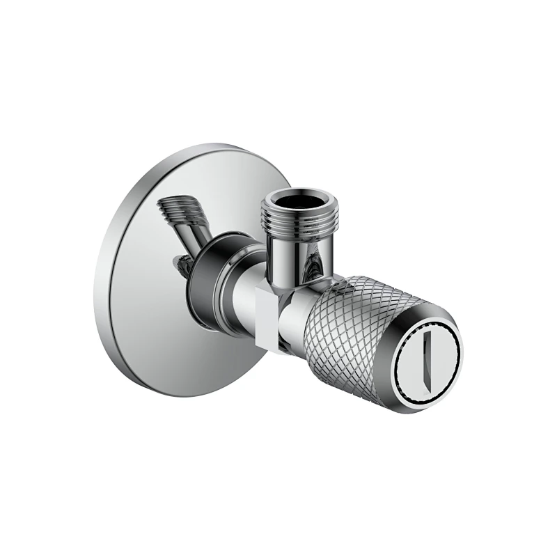 Ceramic cartridge angle valve with filter