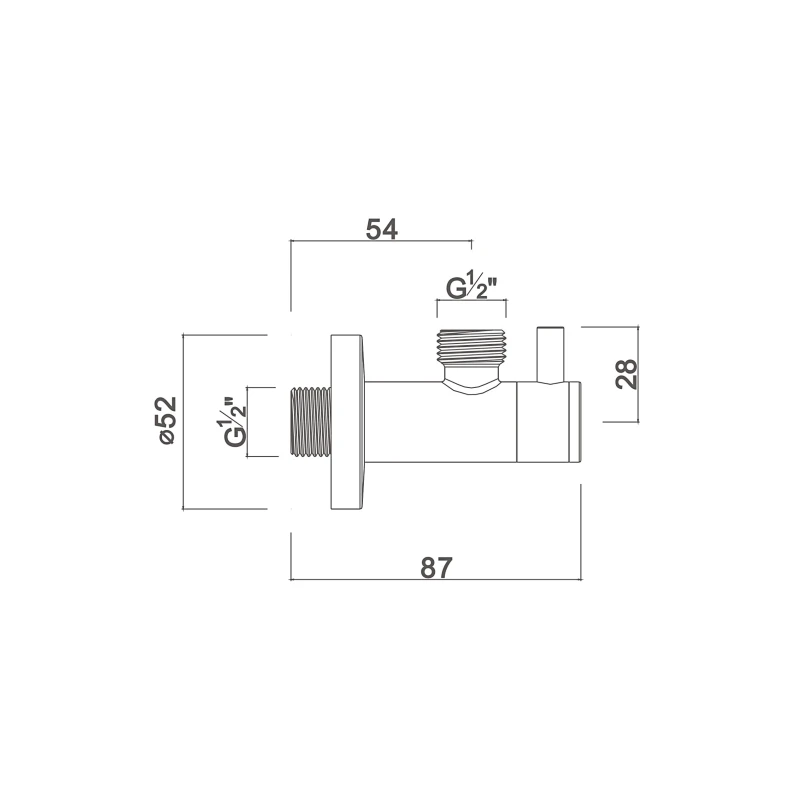 Ceramic cartridge angle valve with filter