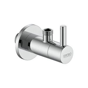 Ceramic cartridge angle valve with filter