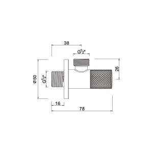 Ceramic cartridge anglevalve