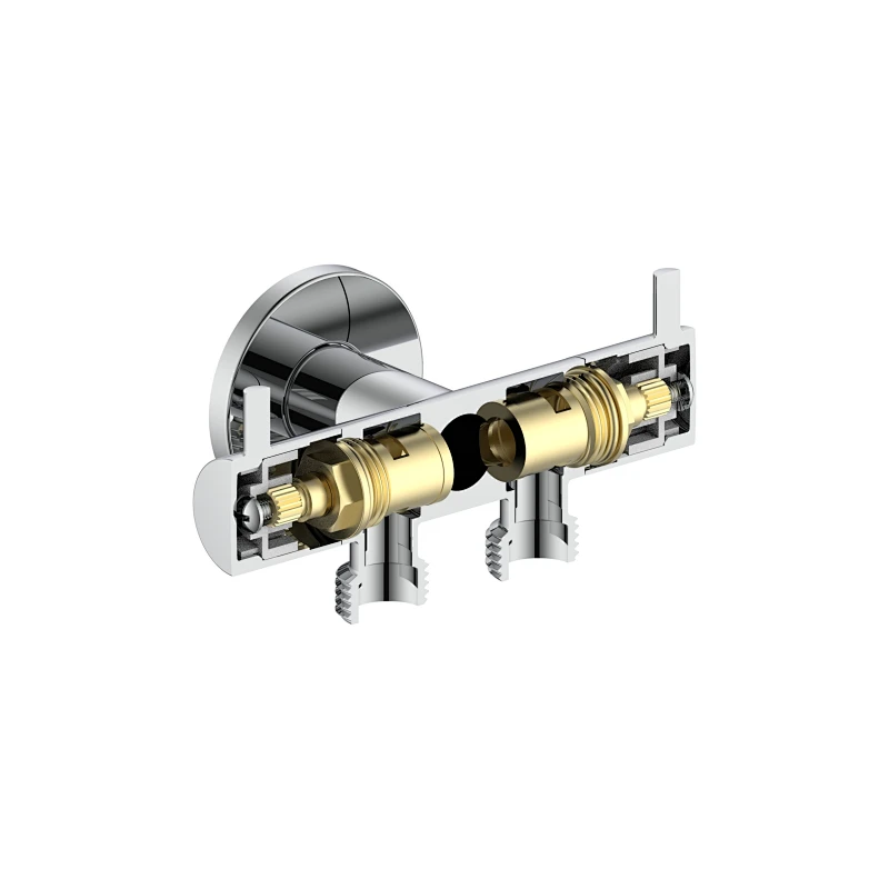 Ceramic cartridge angle valve