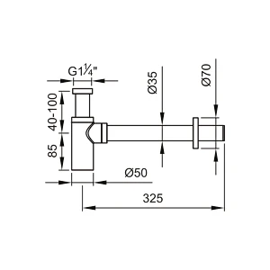 Contmporary square bottle trap