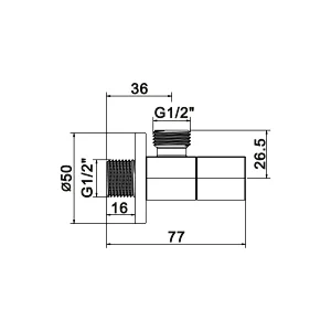 Ceramic cartridge anglevalve