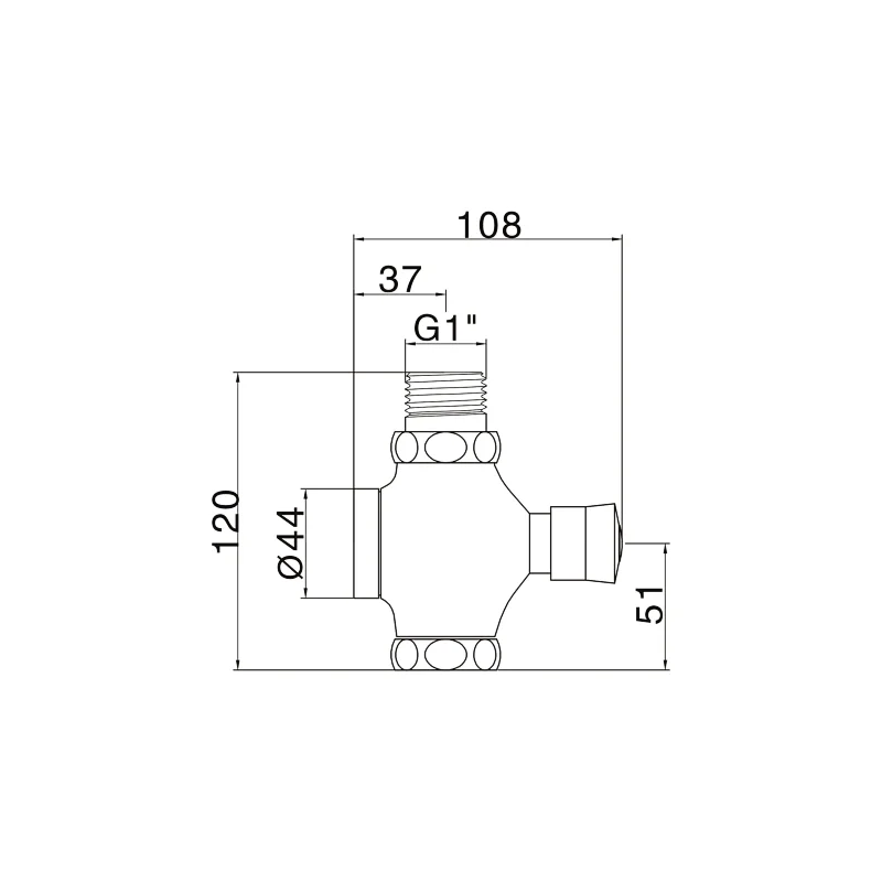 Push button flush valve