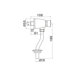 Push button flush valve