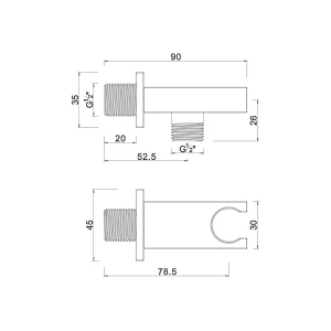 Shower holder with water outlet