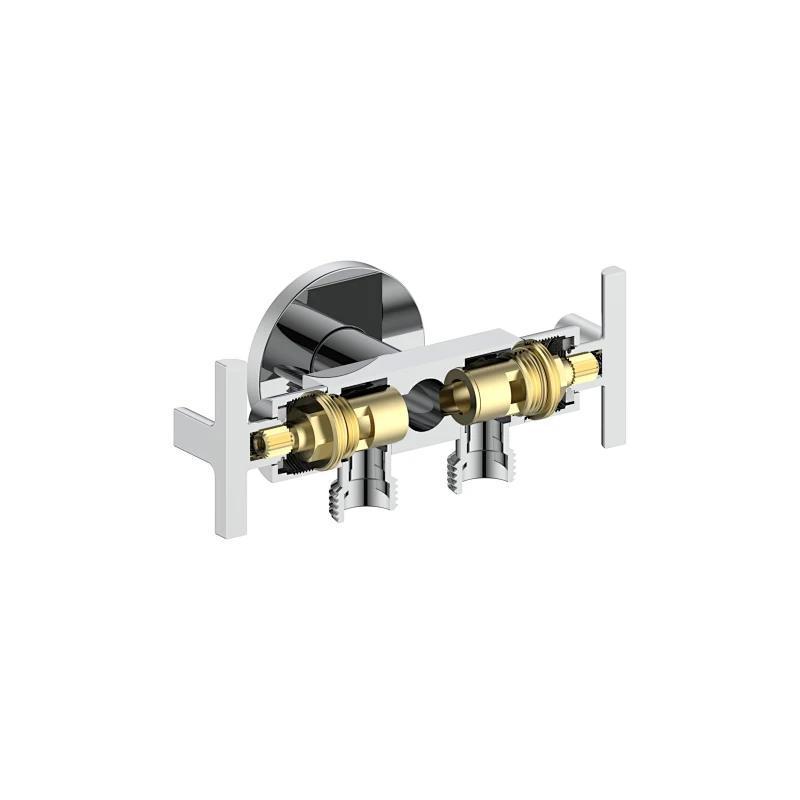 Ceramic cartridge angle valve