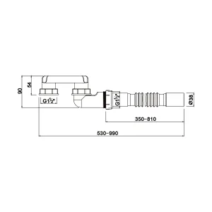 Bathtub P-tube drain