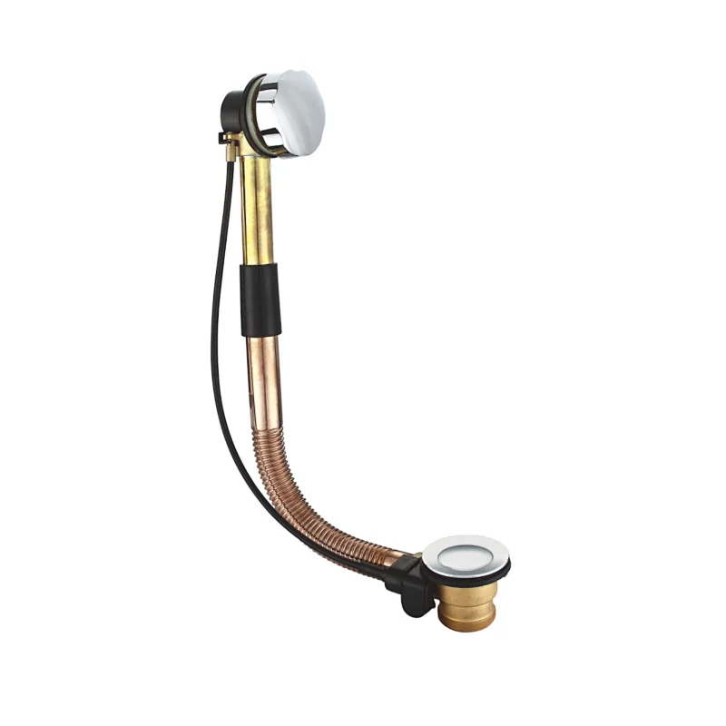 Brass bath waste copper corrugated hose