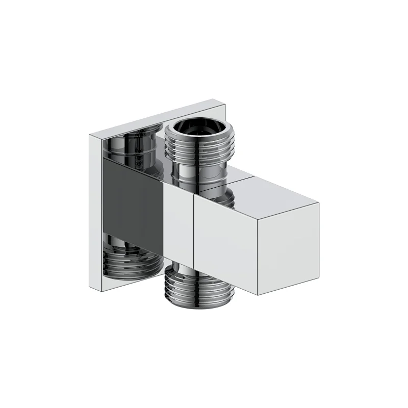 Ceramic cartridge double outlet angle valve