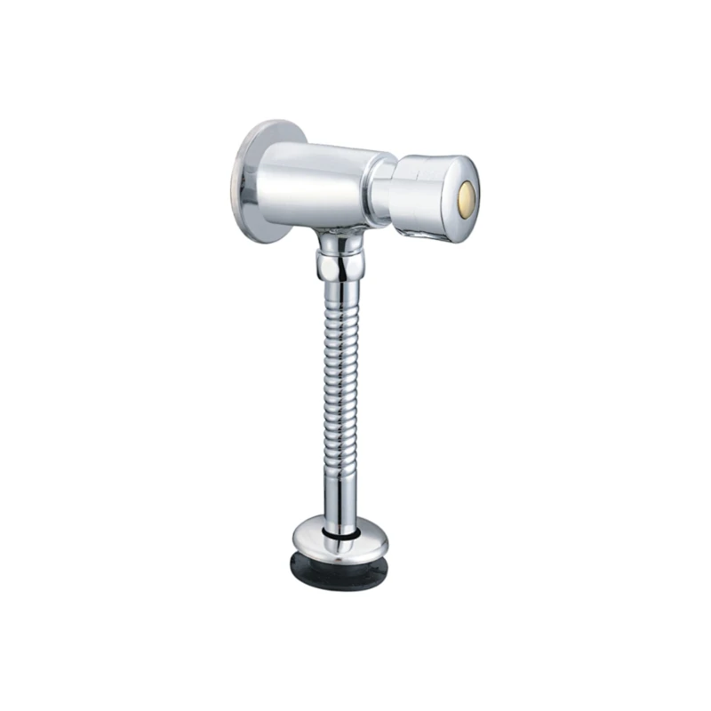 Push button flush valve