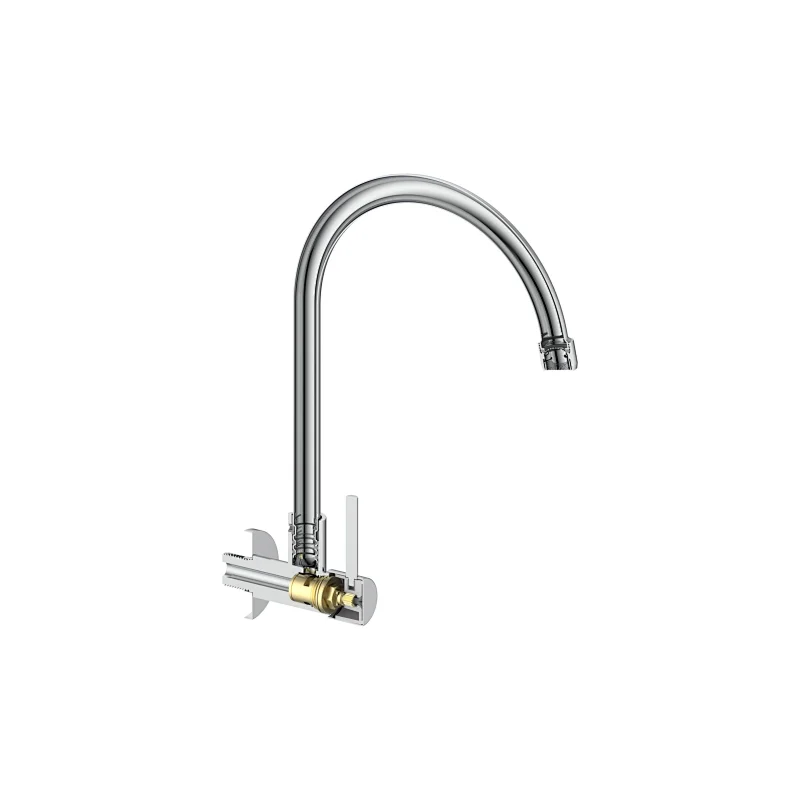 Ceramic Cartridge Wall mounted Stainless Steel Tap
