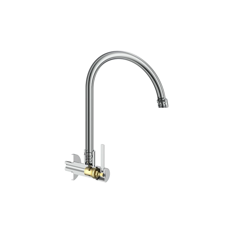 Ceramic Cartridge Wall mounted Stainless Steel Tap