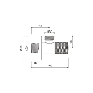 Ceramic cartridge anglevalve