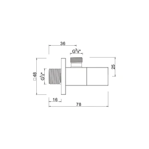 Ceramic cartridge anglevalve