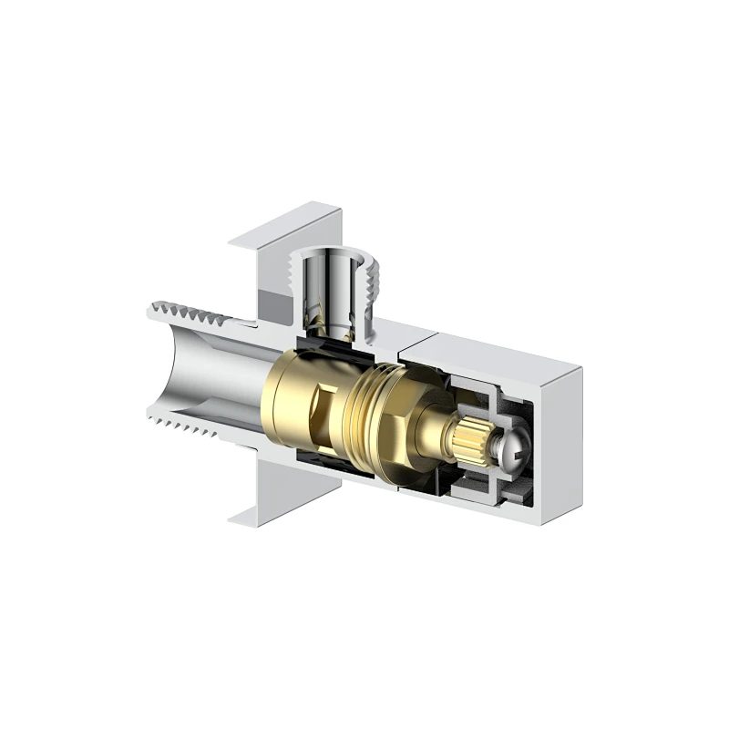 Ceramic cartridge anglevalve