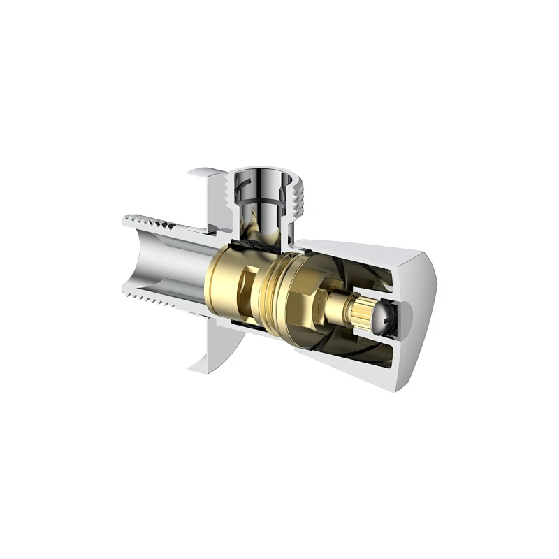 Ceramic cartridge anglevalve