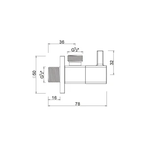 Ceramic cartridge anglevalve