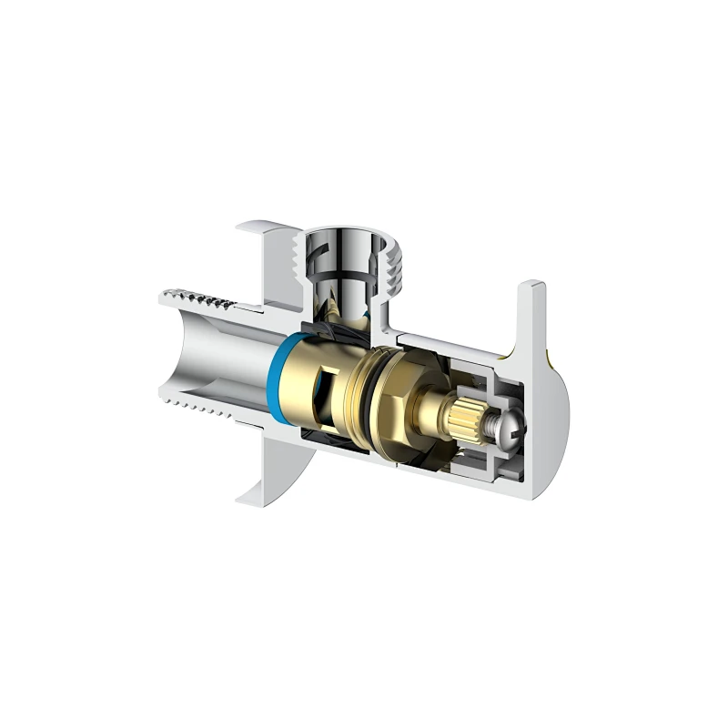 Ceramic cartridge anglevalve