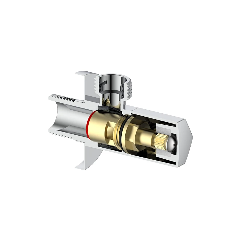 Ceramic cartridge anglevalve