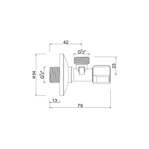 Compression angle valve