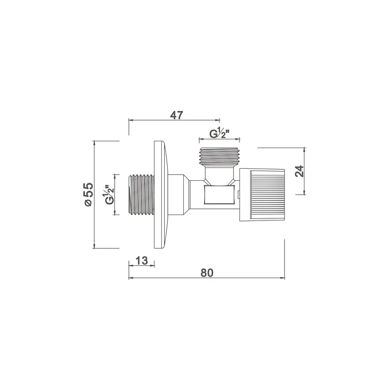 Ball angle valve